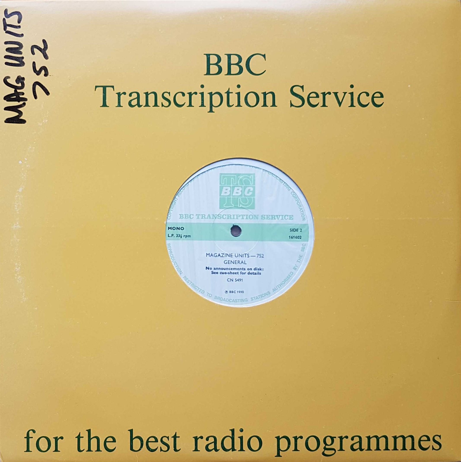 Back cover of CN 5491